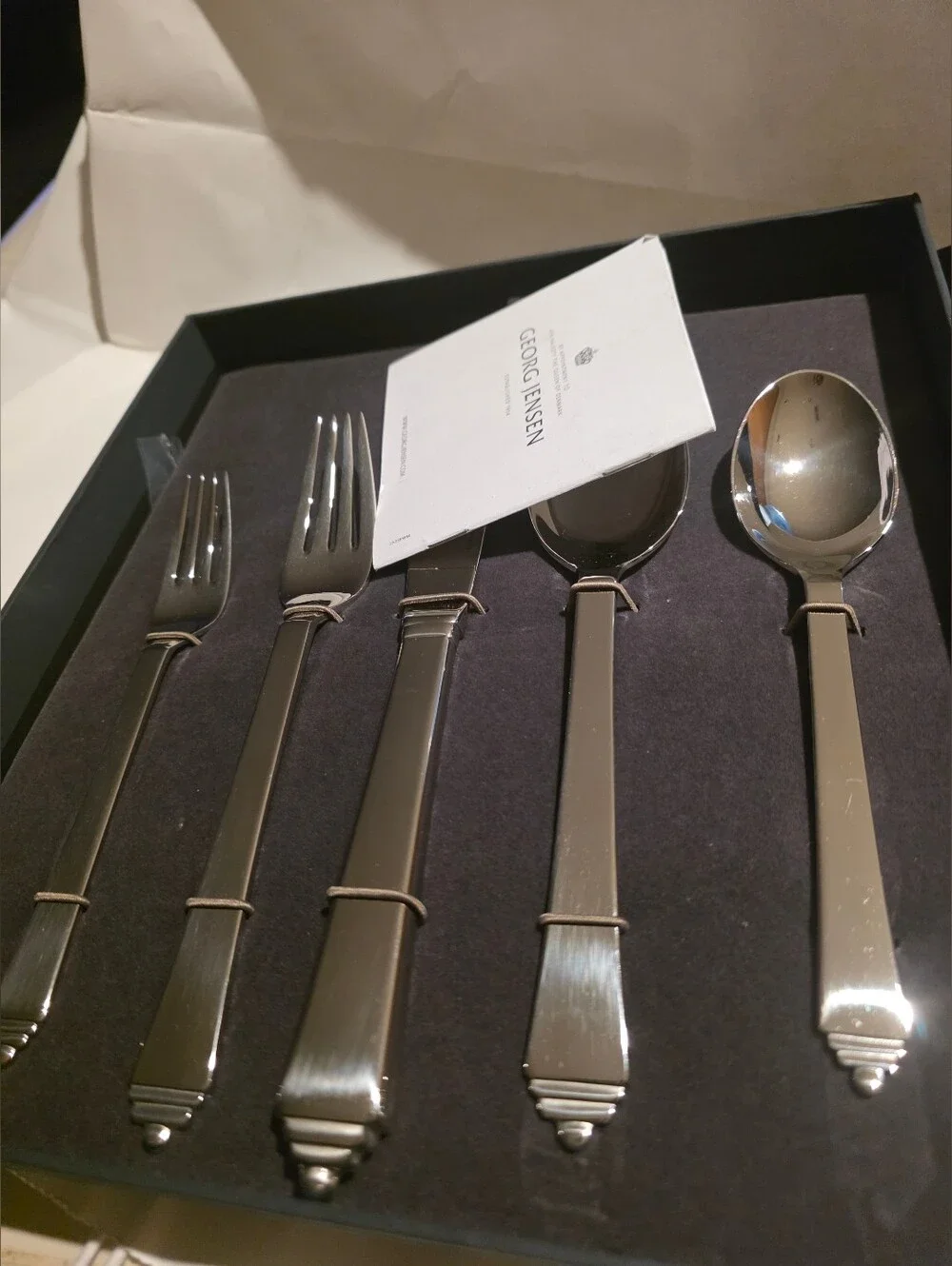 Georg Jensen Pyramid 5 Piece Place Setting